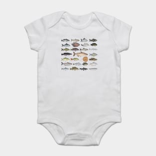 Southeast Asia Freshwater Fish Group Baby Bodysuit